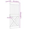 vidaXL Puerta NARVIK Natural 85 x 210 cm Madera de Pino S&oacute;lido