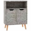 vidaXL Aparador de madera de ingenier&iacute;a gris hormig&oacute;n 60x30x72 cm
