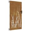 vidaXL Puerta de jard&iacute;n acero corten dise&ntilde;o hierba 85x175 cm