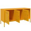 vidaXL Mueble de TV de acero amarillo mostaza 100,5x39x50,5 cm
