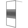 vidaXL Mampara de ducha vidrio ESG transparente negro 100x195 cm
