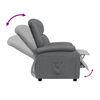 vidaXL Sillón reclinable de cuero sintético gris