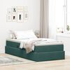 vidaXL Cama con almacenamiento y colch&oacute;n Verde oscuro 90 x 200 cm