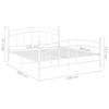 vidaXL Estructura de cama sin colch&oacute;n metal blanco 140x200 cm