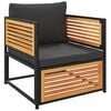 vidaXL Sill&oacute;n de jard&iacute;n con cojines madera maciza de acacia
