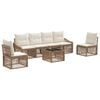 vidaXL Conjunto de sof&aacute;s de jard&iacute;n 7 pcs Beige rat&aacute;n sint&eacute;tico