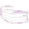 vidaXL Cama box spring con colch&oacute;n terciopelo rosa 100x220 cm