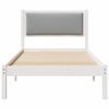 vidaXL Estructura de cama Gris Claro 90 x 190 cm Madera de pino macizo