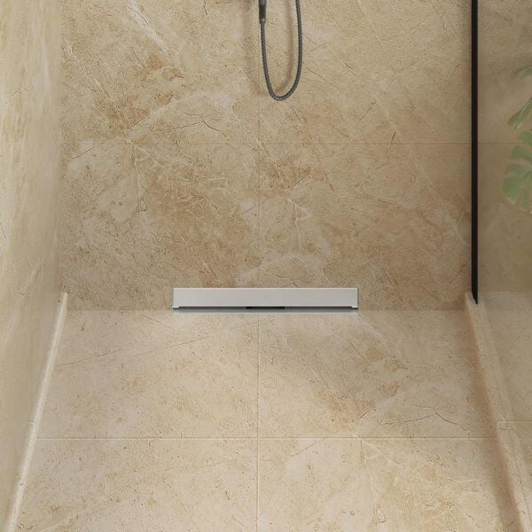 vidaXL Drenaje de Ducha Montado en la Pared Plateado 50 cm