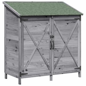 vidaXL Cobertizo de Jard&iacute;n Gris 106 x 56 x 113,5 cm