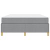 vidaXL Estructura de cama con colch&oacute;n Gris Claro 140 x 190 cm tela