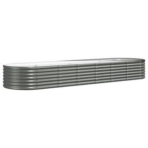 vidaXL Jardinera arriate acero galvanizado gris 296x80x36 cm