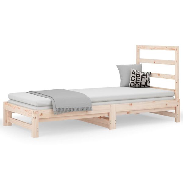 vidaXL Sof&aacute; cama extra&iacute;ble sin colch&oacute;n 2x(90x190) cm