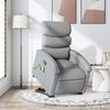 vidaXL Sillón de masaje reclinable de pie de tela gris claro