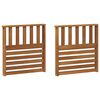 vidaXL Reposabrazos 2 pcs Marr&oacute;n 60 x 6 x 61 cm Madera de ingenier&iacute;a