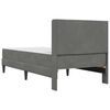 vidaXL Estructura de cama Gris oscuro 90 x 190 cm Terciopelo