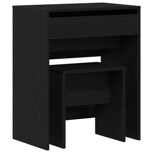 vidaXL Mesa de Tocador 2 uds. Roble negro 60 x 40 x 75 cm