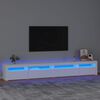 vidaXL Mueble de TV con luces LED blanco 270x35x40 cm