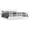 vidaXL Estructura cama sin colch&oacute;n con estribo metal blanco 200x200 cm