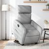 vidaXL Sill&oacute;n el&eacute;ctrico reclinable elevable de tela gris claro