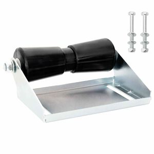 vidaXL Rodillo de Remolque para Barcos con Soporte 25,4 cm Plateado