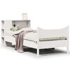 vidaXL Estructura de cama sin colch&oacute;n madera maciza blanca 75x190 cm