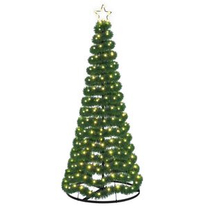 vidaXL &Aacute;rbol de Navidad de espumill&oacute;n con LED y base EKENAS 180 cm