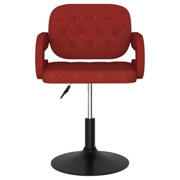 vidaXL Sillas de comedor giratorias 2 unidades tela rojo tinto