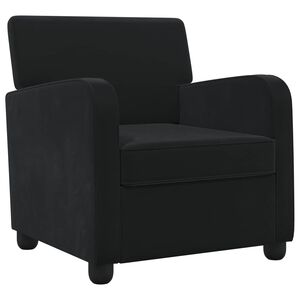 vidaXL Sill&oacute;n Negro Terciopelo