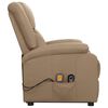 vidaXL Sill&oacute;n de masaje elevable cuero sint&eacute;tico color capuchino