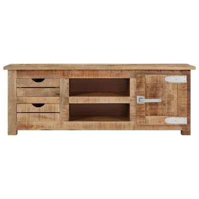 vidaXL Mueble para TV de madera maciza de mango rugosa 110x30x40 cm