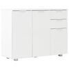 vidaXL Aparador blanco brillante 107x35x80,5 cm