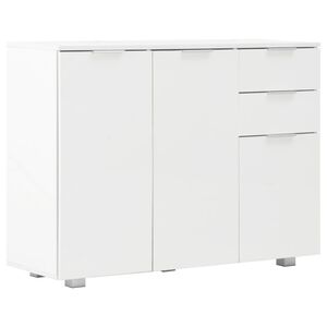vidaXL Aparador blanco brillante 107x35x80,5 cm