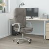 vidaXL Silla de oficina reclinable con masaje tela gris taup&eacute;