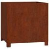 vidaXL Jardinera con patas acero corten oxidado 50x50x50 cm