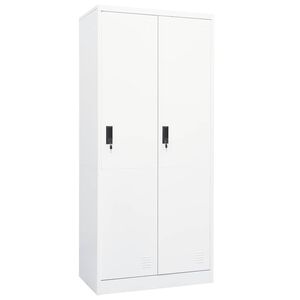 vidaXL Armario de acero blanco 80x50x180 cm
