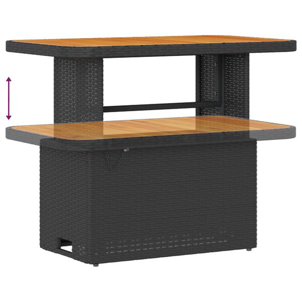 vidaXL Conjunto de sof&aacute; de jard&iacute;n 11 pcs Negro rat&aacute;n sint&eacute;tico