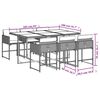 vidaXL Set comedor de jard&iacute;n 7 pzas con cojines rat&aacute;n sint&eacute;tico marr&oacute;n