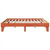vidaXL Cama sin colch&oacute;n madera maciza de pino marr&oacute;n cera 200x200 cm