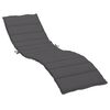 vidaXL Coj&iacute;n de tumbona de tela Oxford gris antracita 200x70x3 cm
