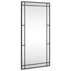vidaXL Espejo de pared rectangular de hierro negro 50x100 cm