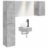 vidaXL Juego de muebles de ba&ntilde;o 5 uds. Gris Hormig&oacute;n