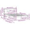 vidaXL Estructura de Cama con Cabecero de Almacenamiento Marr&oacute;n cera