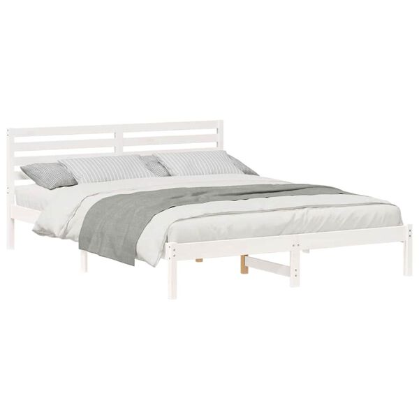 vidaXL Estructura de cama 160 x 210 cm Madera de pino macizo