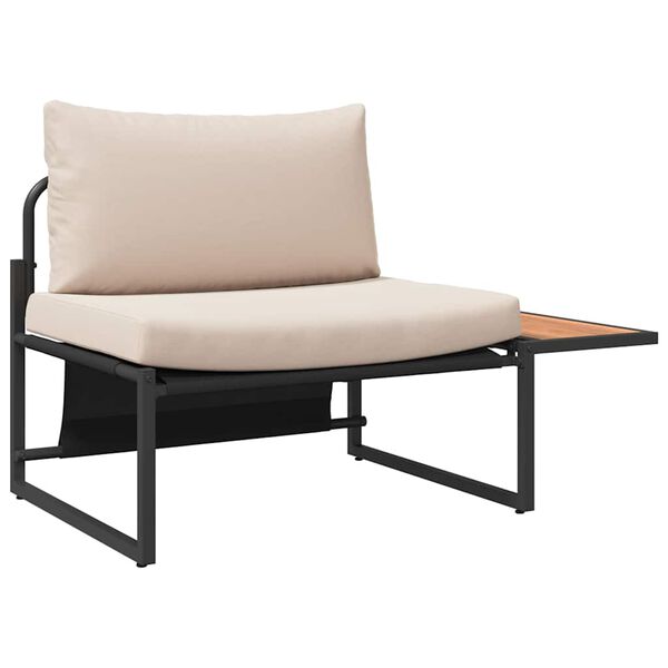 vidaXL Conjunto de sofás de jardín 2 pcs Taupé Acero