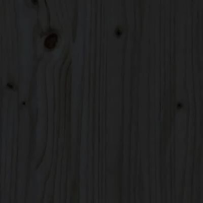 vidaXL Aparador de madera maciza de pino negro 100x35x74 cm