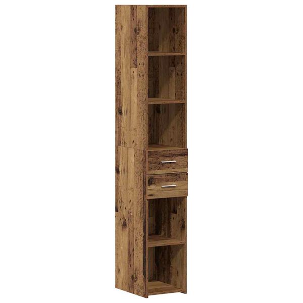 vidaXL Estanter&iacute;a con caj&oacute;n Madera vieja 30 x 42.4 x 185.2 cm