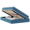 vidaXL Cama con almacenamiento y colch&oacute;n Azul Oscuro 140 x 200 cm