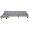 vidaXL Sof&aacute; cama en forma de L tela gris claro 260x140x70 cm