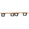 vidaXL Estante de lavabo de pared acero y madera maciza de acacia